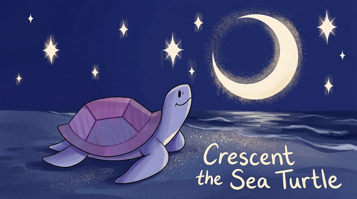 Crescent the Sea Turtle — Celestial Sea Productions mascot